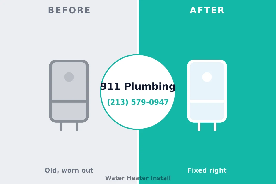 Before and after: plumbing company Collingdale, PA